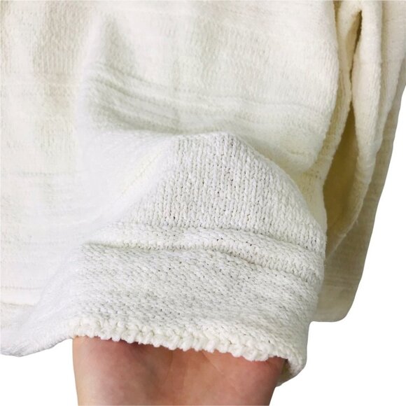 Cleo Knit Cream Scoop Neck Wool blend Pullover jumper sweater women size L - Picture 9 of 11